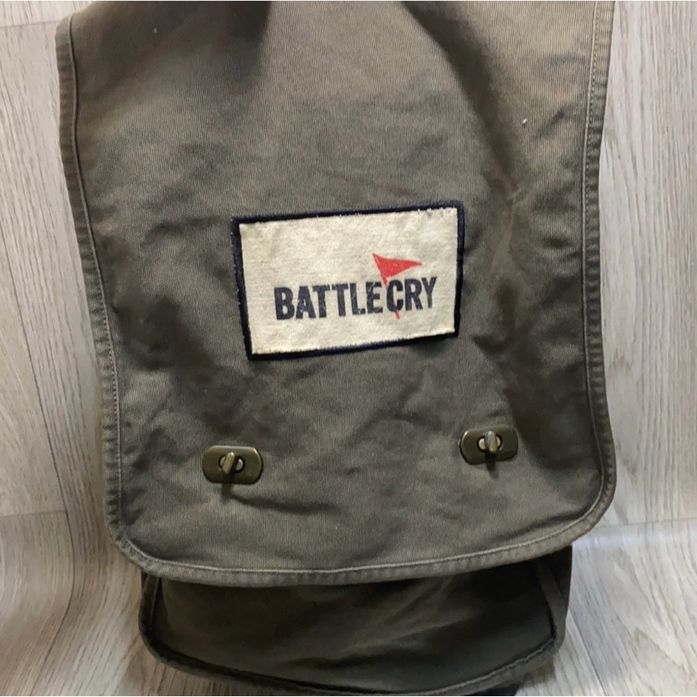 Authentic Pigment Canvas Bag with Metal Clasp